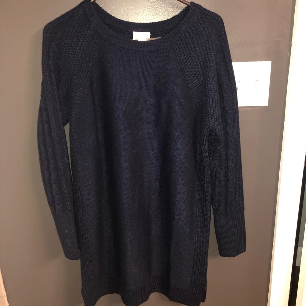 Navy blue sweater dress